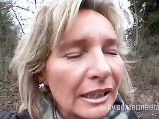 Blonde German MILF Takes Huge Cock Hard